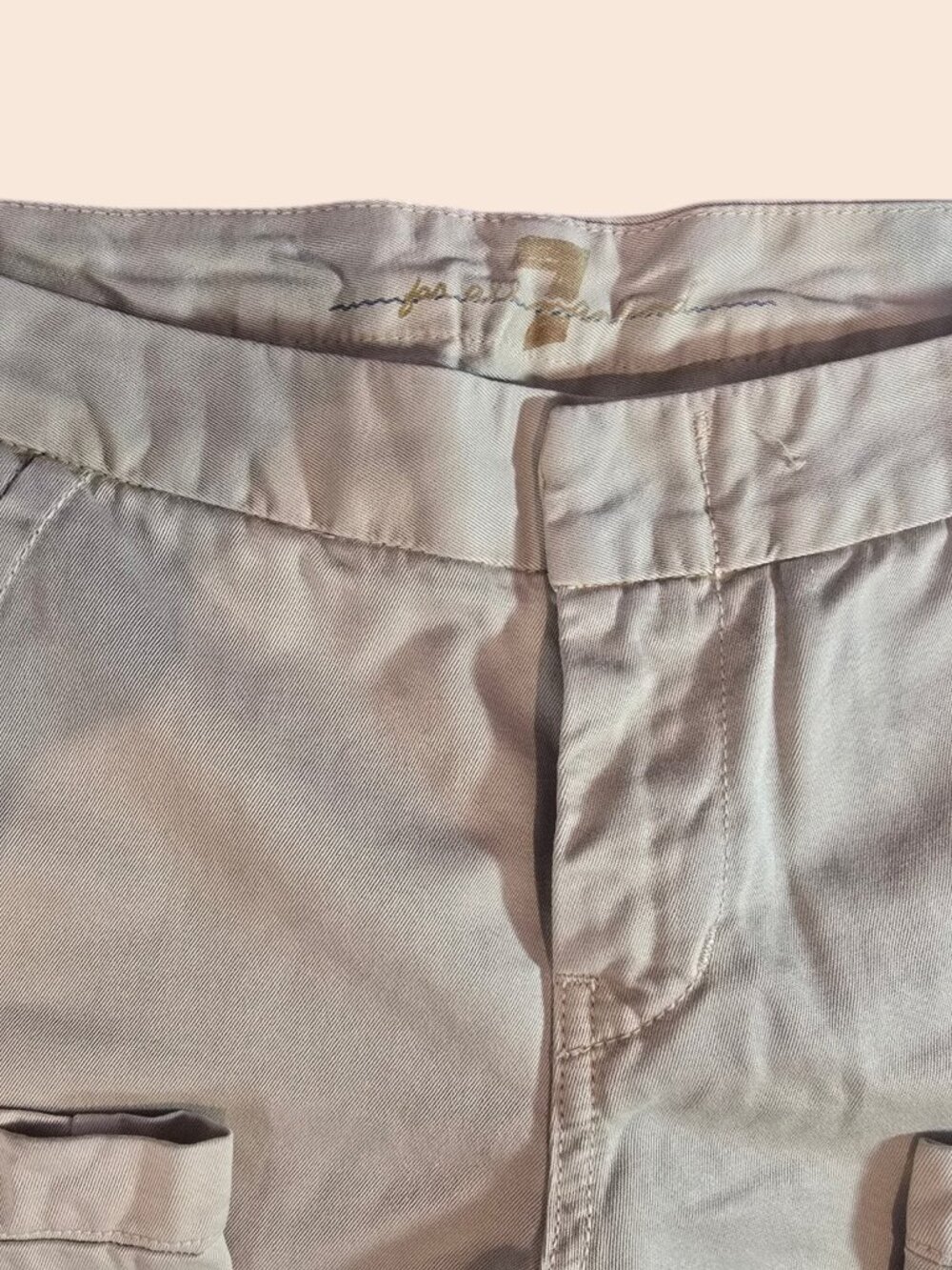7 For All Mankind Jerome Dahan Khaki Chino Trouser Pants Size 30 100% Cotton USA image 2
